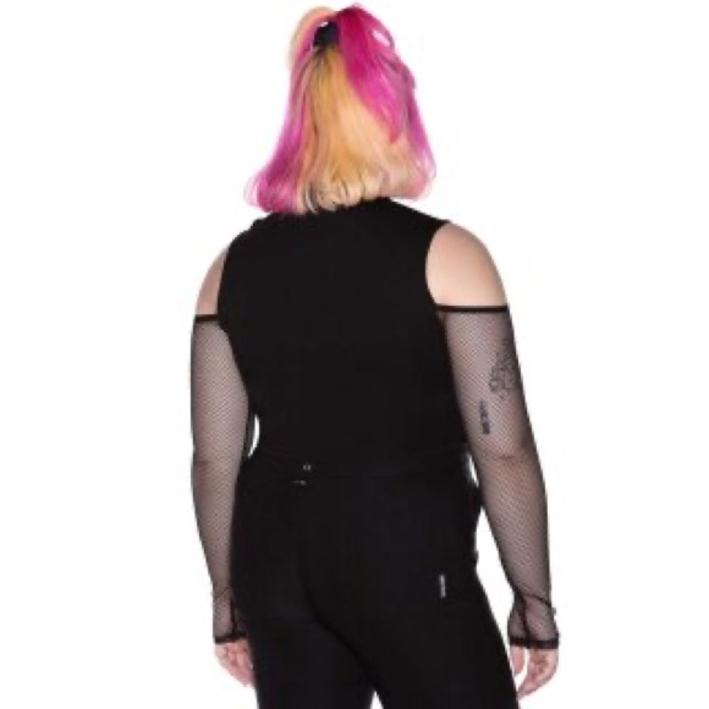 Killstar Salome Fishnet Crop Top - Picture 2 of 3